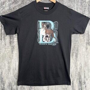 Vintage Boston Terrier T Shirt Mens Size M 90s Dog Lover Puppy Made In USA